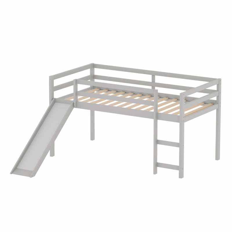 Lit avec rangement Haykel, gris