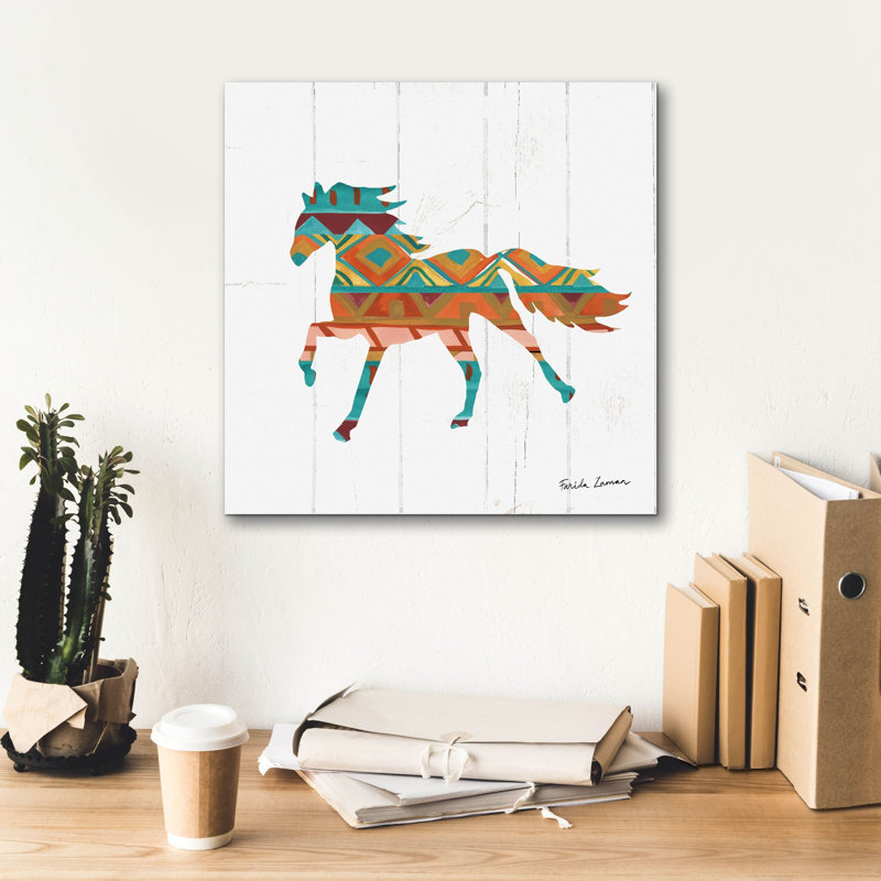  «Southwestern Vibes 4» par Farida Zaman, art mural sur toile, 18 po x 18 po, H 18 po x l 18 po