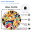 Giraffe Wall Clock Colourful Artistic Design Home Decor Art - 12'' Modern Glass Wall Clock