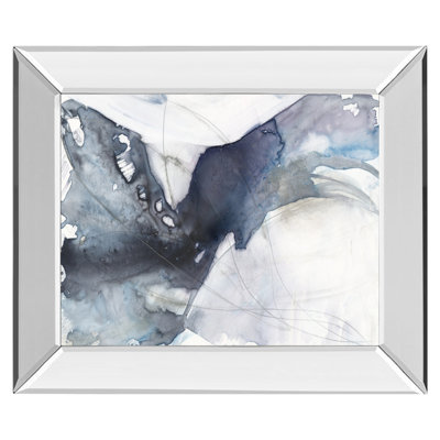 Agate Wave Wall Art - 22" x 26" - Mirrored Frame