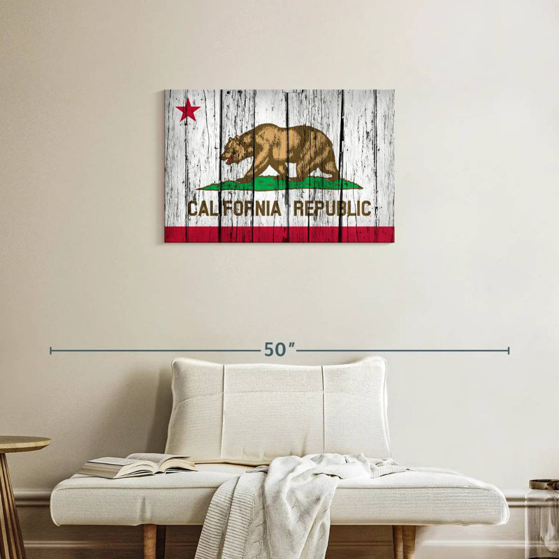 Borges, République de Californie, H 20 po x l 30 po