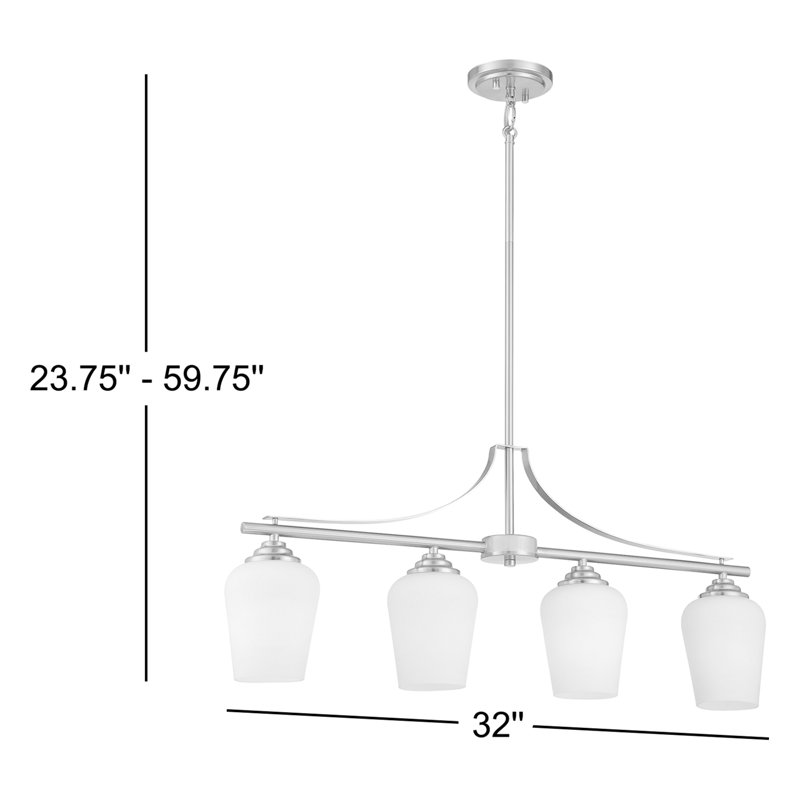 Arbra 4 - Light Kitchen Island Pendant, Coal, Clear