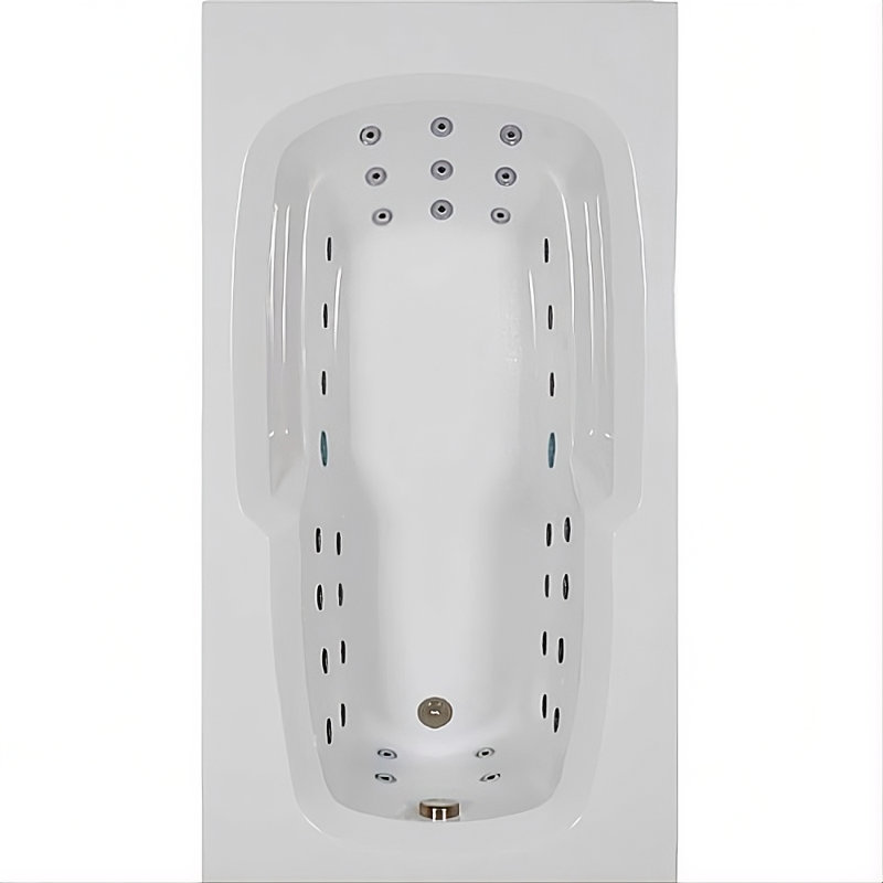 60'' x 32'' Drop-In Acrylic Bathtub, Biscuit