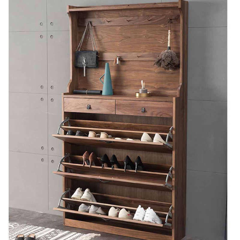 Armoire à chaussures mince et minimaliste de style américain
