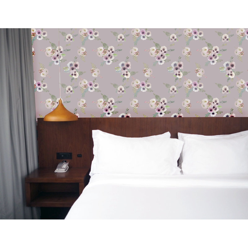 Victorian Flowers Floral Vinyl Wallpaper Roll by Jamie Graney