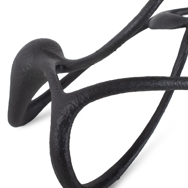 Heekin Abstract Figurines & Sculptures, 9'' H x 13'' W x 7.25'' D, Black