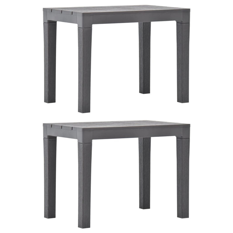 Milosz Plastic Outdoor Bench, Mocca