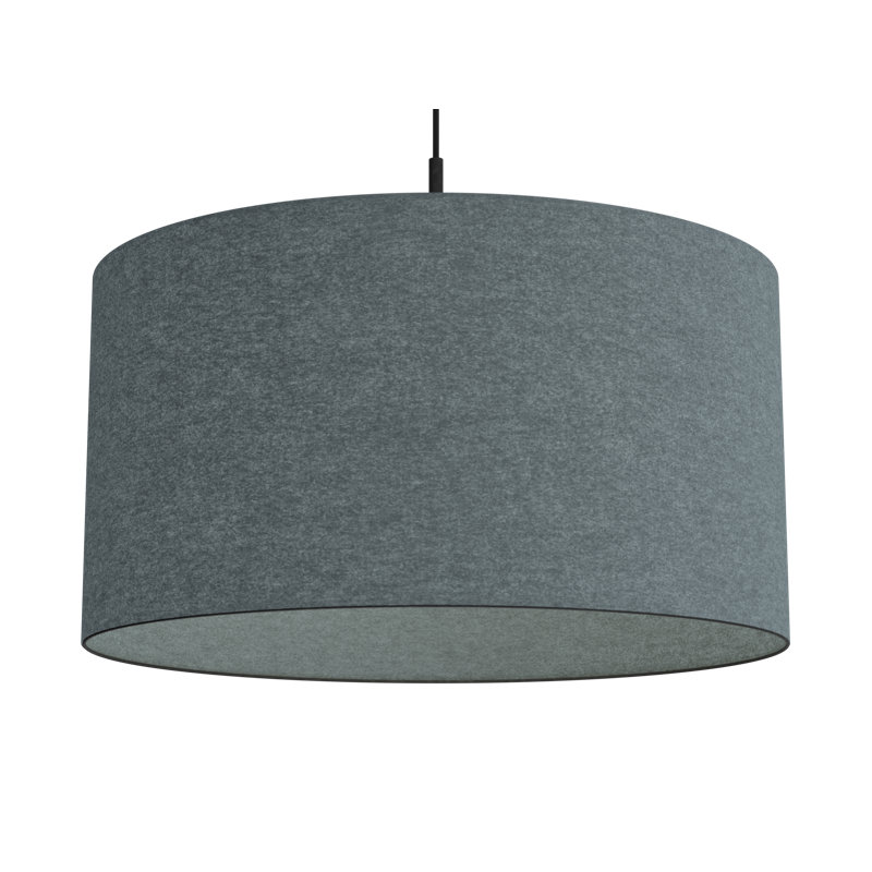 1 - Light Drum Pendant, White, 30cm H x 57cm W x 57cm D