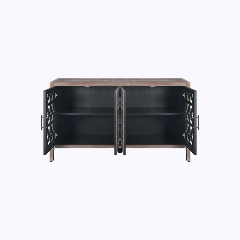 Buffet antique à quatre portes American Country Style, Brun antique