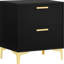 Table de chevet 2 en noir et or - Optimisez l'espace de votre chambre à coucher avec un décor spacieux-1192811558