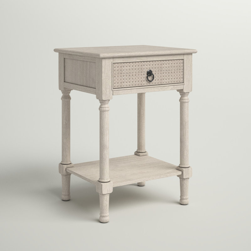 Ahearn End Table with Storage, Greige