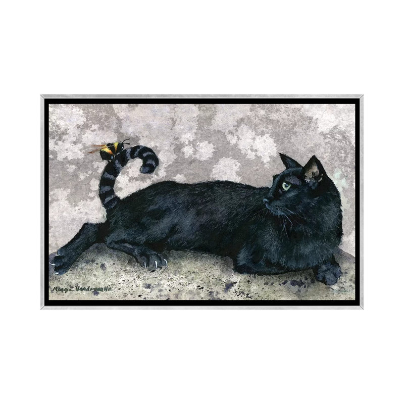 « Admiration » par Maggie Vandewalle-reproduction d’art, H 18 po x l 26 po x P 1,5 po, Toile avec cadre argenté, Pas de tapis