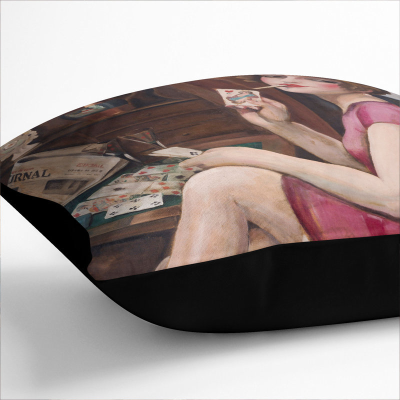 Square Cushion, Black, 40cm H x 40cm W x 15cm D