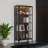 70.9" H Black Glass Display Cabinet With LED Lighting