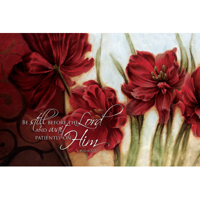 Be Still Flowers - Wrapped Canvas Print