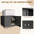 Printer Stands With Storage, Lateral Filing Cabinet For Home Office, Desk Organizers For Home Workspace, Lockable Wheels For Home Office, Scanner, Fax, Computer, Black
