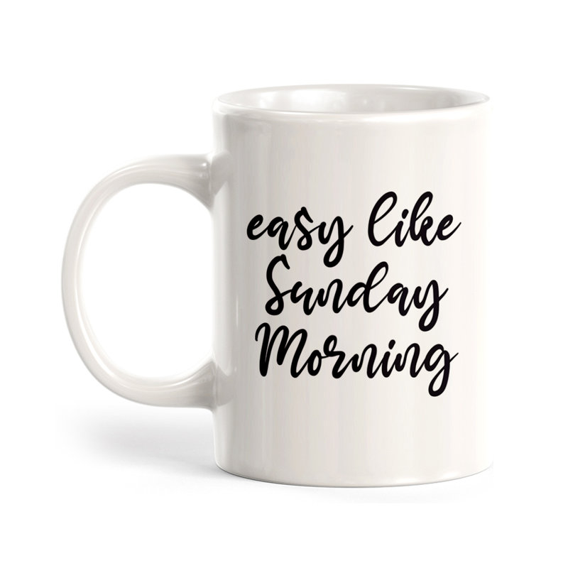 Tasse à café facile comme le dimanche matin, Ensemble de verres à lait