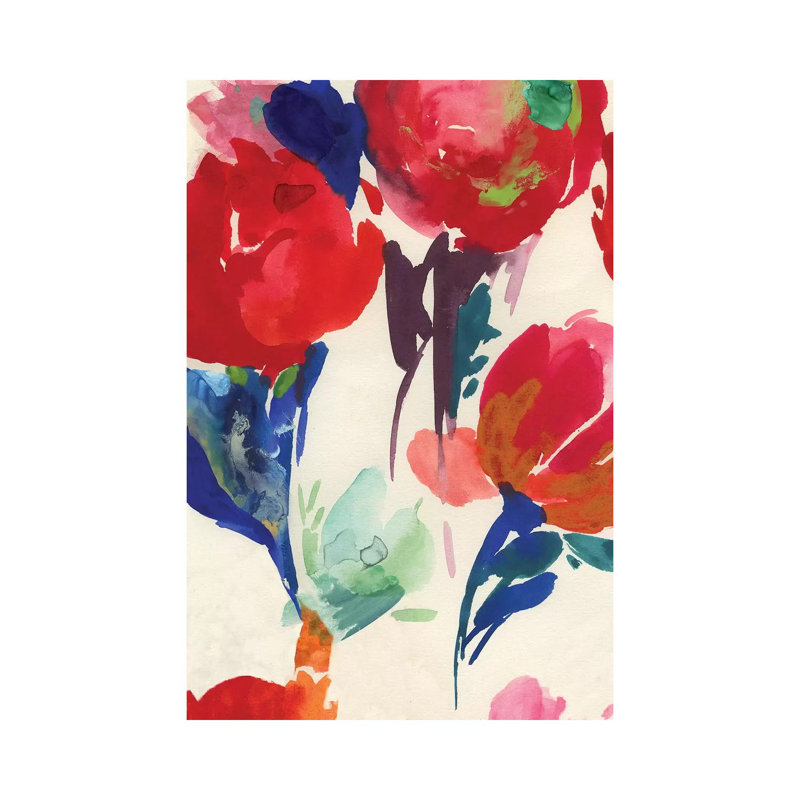 Fresh Spring Florals II by Asia Jensen - Wrapped Canvas Painting, 101.6 cm H x 66.04 cm W x 3.175 cm D