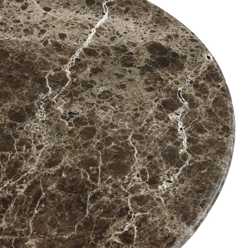 Pavlo Dining Table-Brown Marble, 30”H x 36”L x 36”W