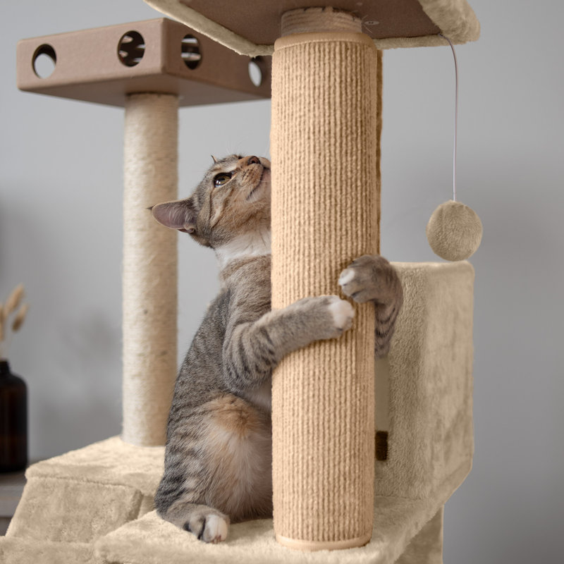Replacement Scratching Post Cover Carpet, Cream, Large
