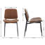 Maelynn Modern Faux Leather Dining chairs Upholstered Dining chairs with Metal Legs-1027261212