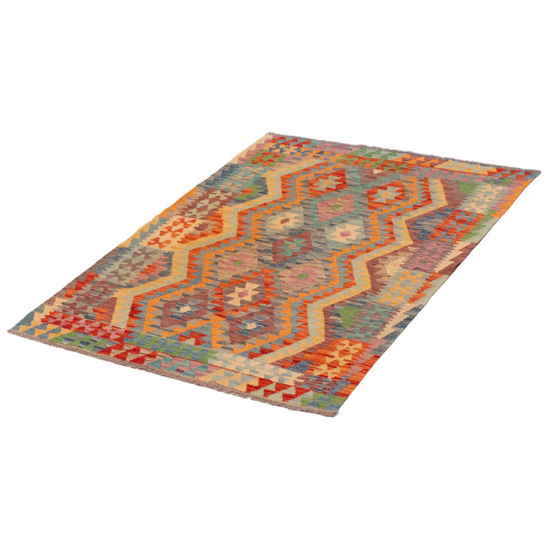 Tapis orange unique de 4 pi 2 po x 5 pi 5 po Bacroft