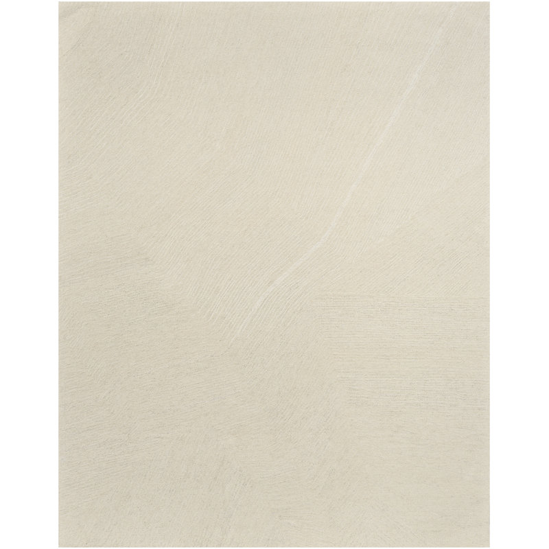 Tapis d'intérieur moderne ivoire DKNY Pure Angles, Rectangle 8 pi 6 po x 11 pi 6 po