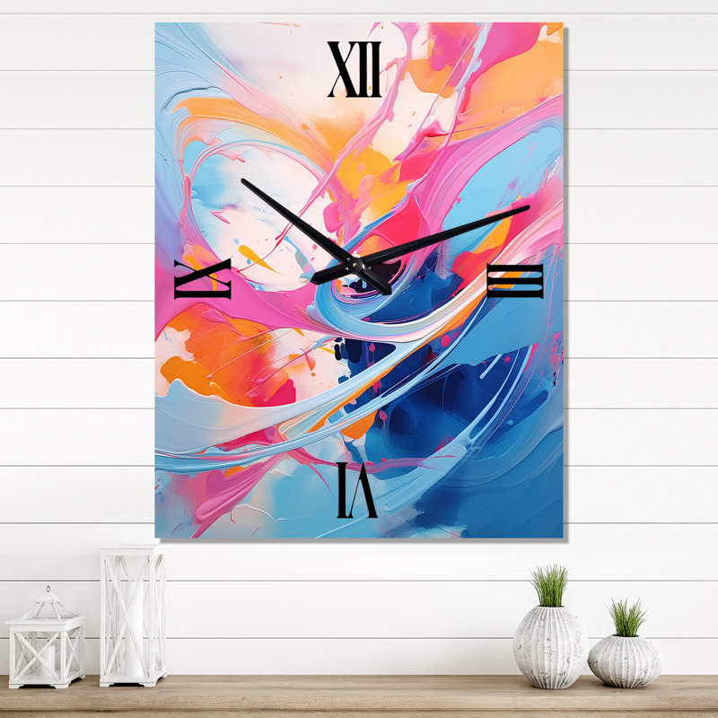 Jairdan - Horloge murale abstraite, H 32 po x l 24 po x P 1 po