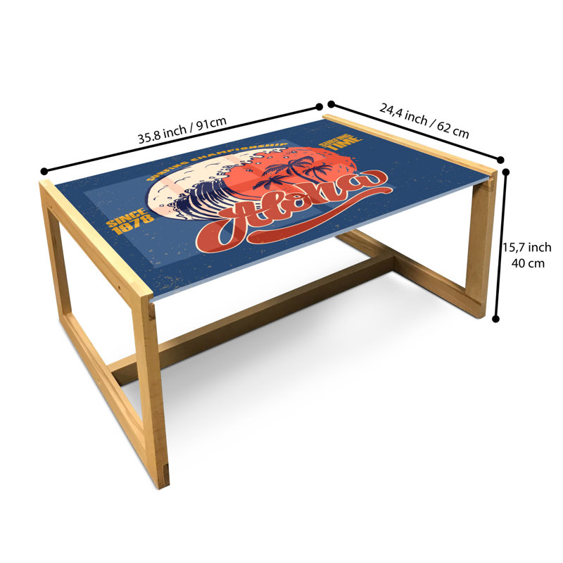 Jaevier Sled Coffee Table, 90cm H x 62cm W x 40cm D