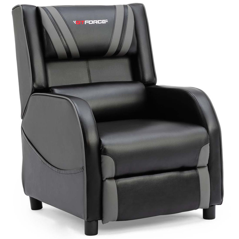 69cm Wide Faux Leather Standard Recliner, Blue