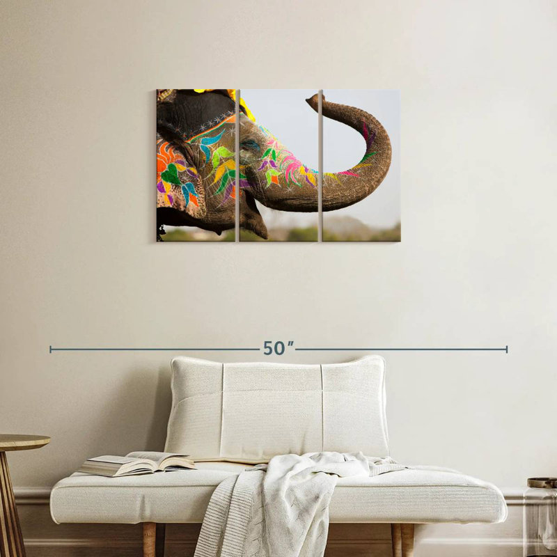 Brampt Jaipur Festival Elephant, H 20 po x l 33 po