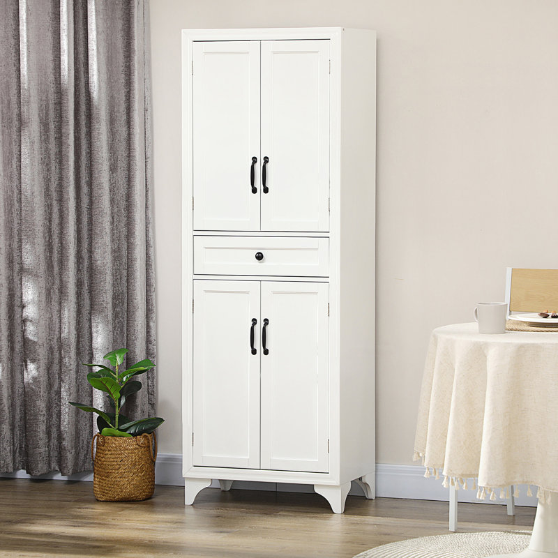 Armoire de cuisine autoportante à 4 portes avec tiroir