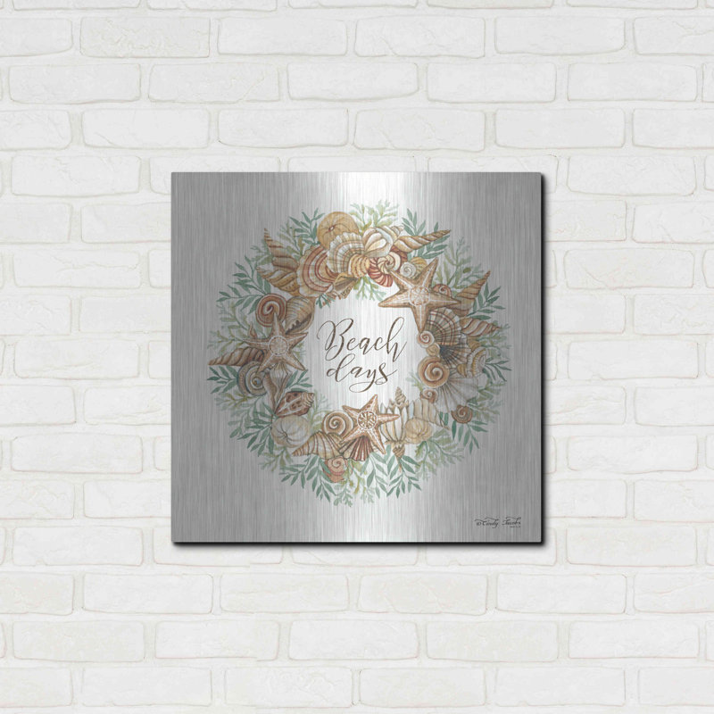 «Beach Days Shell Wreath» par Cindy Jacobs, H 24 po x l 24 po