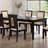 Contemporary Rectangular Dining Table Espresso Wood Mirror Insert