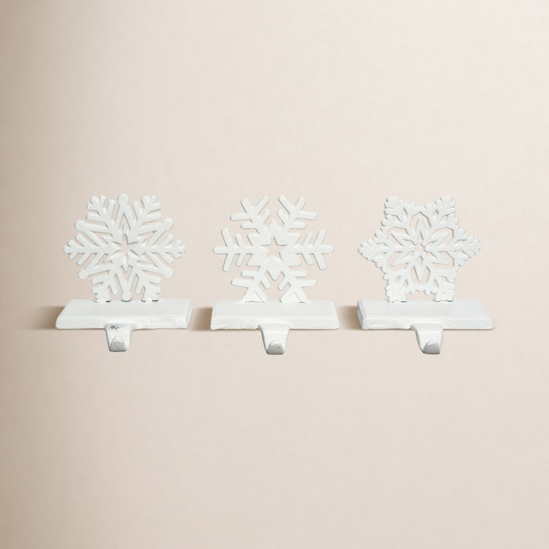  Ensemble de 3 porte-chaussettes de Noël en fonte