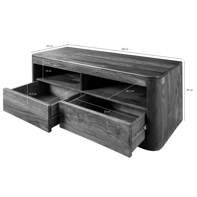Toronto TV Stand, Smoked Cherry