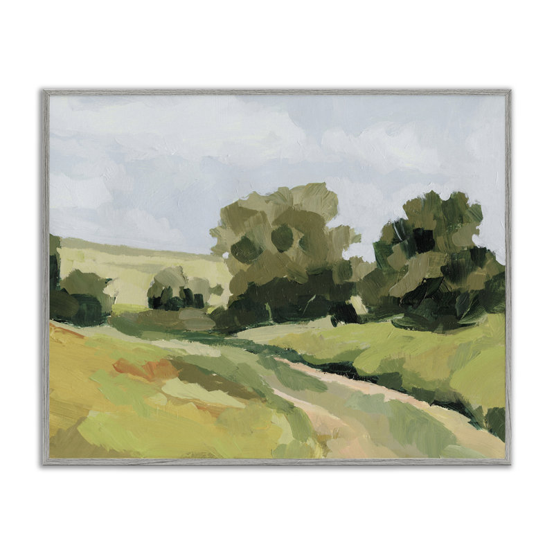 «Winding Path Impression», estampe numérique encadrée par Victoria Barnes, H 11 po x l 14 po, Estampe numérique Farmhouse