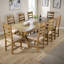 Ciro 1.8m-2.3m Extending Dining Table & Oak Set 6 Slatted Back Chairs-1085764046