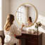 Glass D-Shaped Wall Full Length Mirror