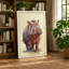 Gentle Hippopotamus Boho - Wrapped Canvas-432880401-432880407