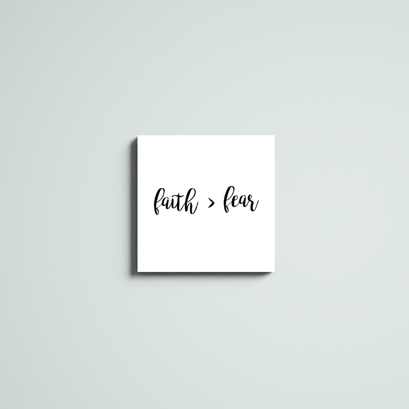 «Quotable VII», art textuel sur toile, H 20 po x l 20 po
