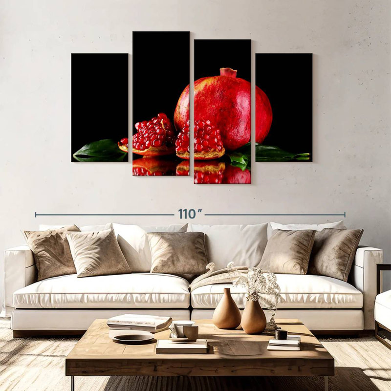 Yarlin Ripe Pomegranate Fruit, 54" H x 84" W