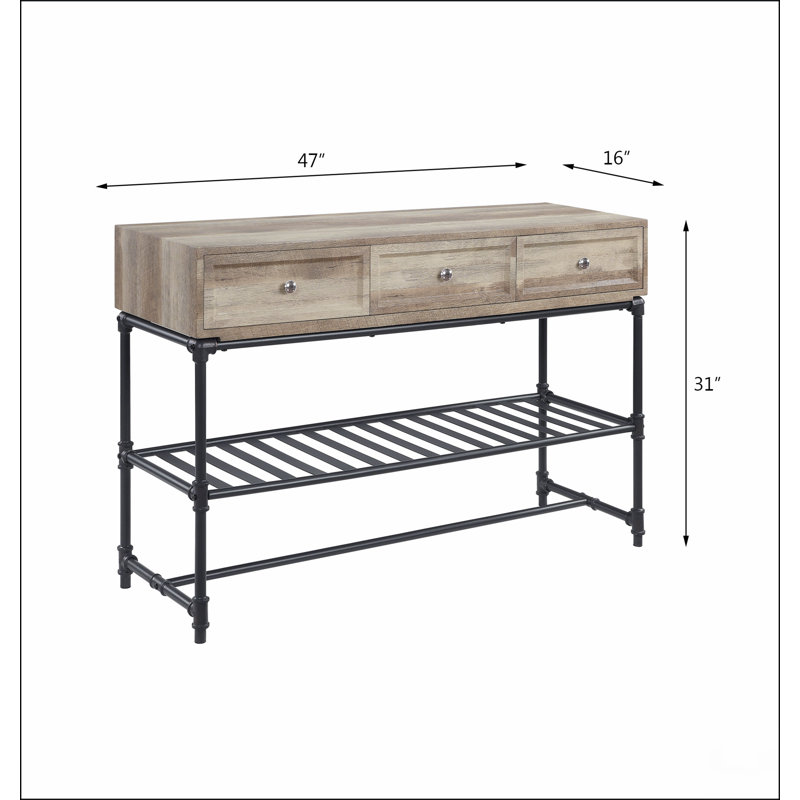 Table de canapé en chêne Brantley