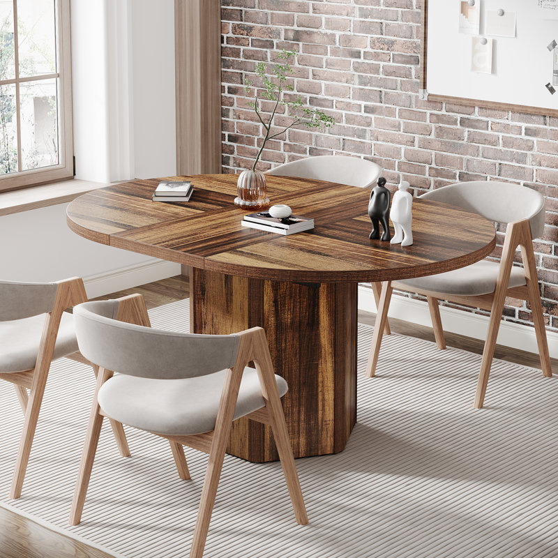 Oval Conference Table, 55.12 L X 39.37 W X 29.53 H Inches Small Meeting Table For 6 People, Rustic Wooden Meeting Seminar Table With Round Base For Office Conference Room