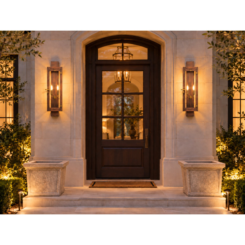 Outdoor Flush Mount, 25" H x 7" W x 15" D