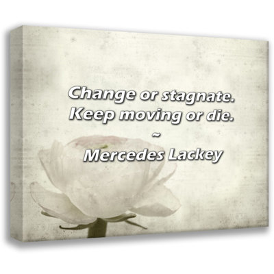 Mercedes Lackey Quote: Change or stagnate. Keep moving or die.