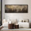 «Rustic Forest Silhouette with Textured Sky», reproduction d'art sur toile encadrée-409201551-409201648