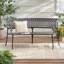 Banc extérieur courbé