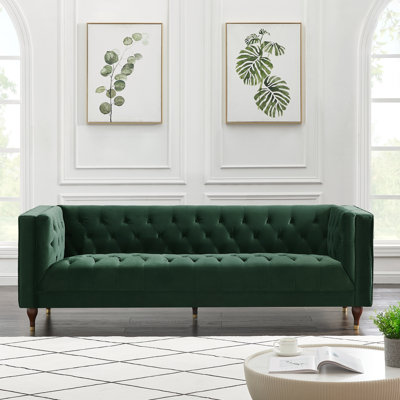 Canapé Chesterfield de style moderne Mid-Century de 84 po Emerson
