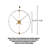 Golden Metal Solid Wood Round Wall Clocks-110586097